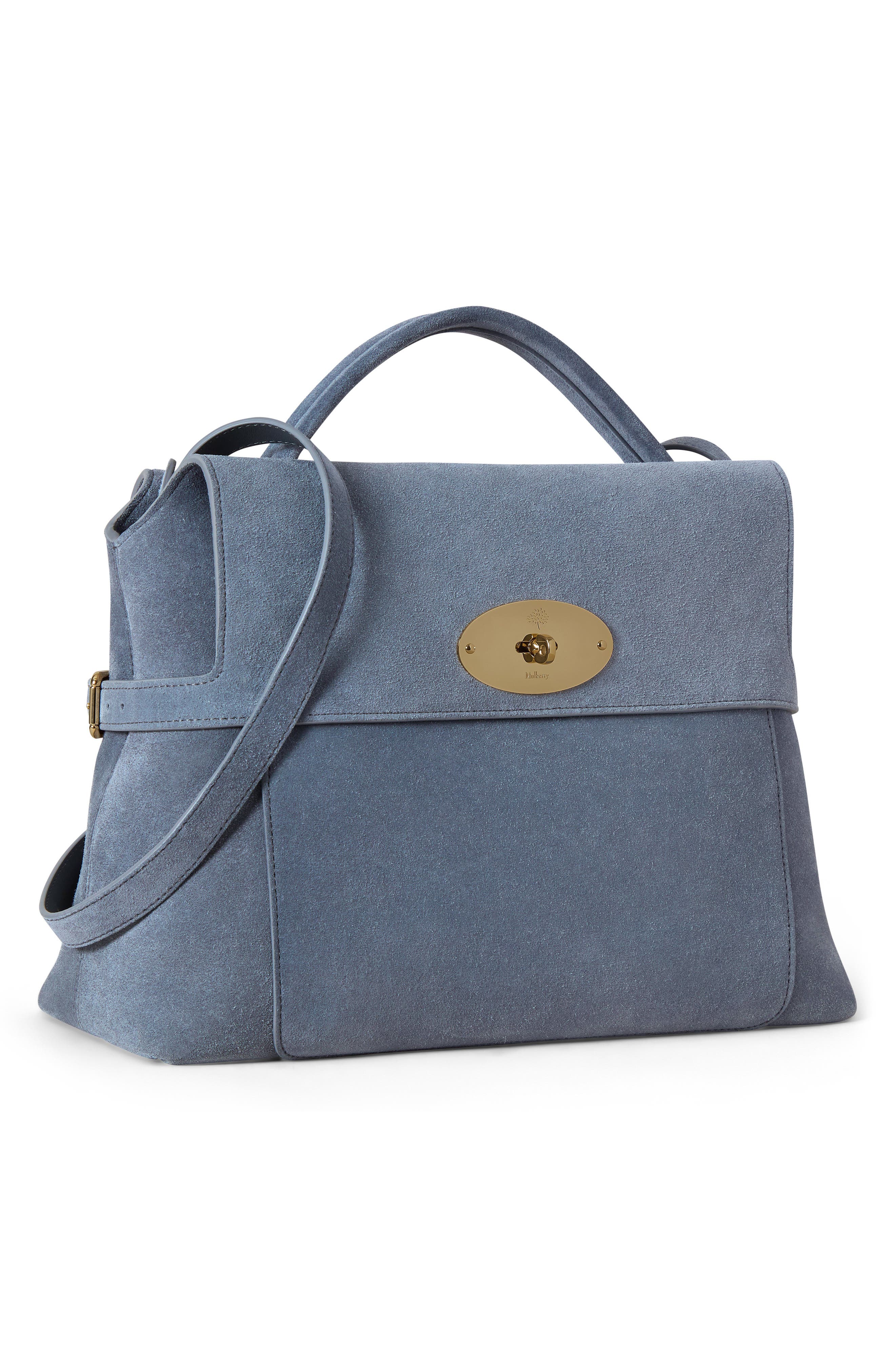 Stevie Suede Top Handle Bag, Alternate, color, FOGGY GREY