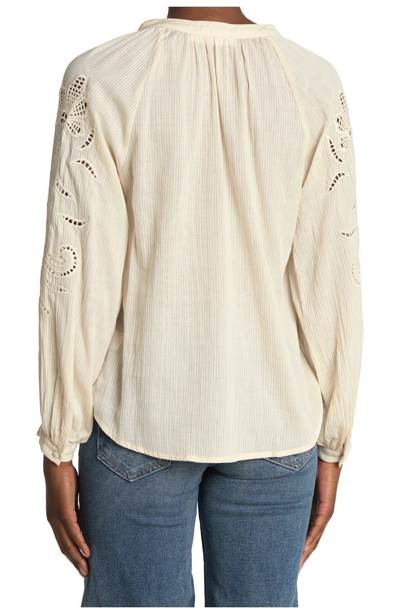 All in Favor Embroidered Peasant Blouse, Alternate, color,