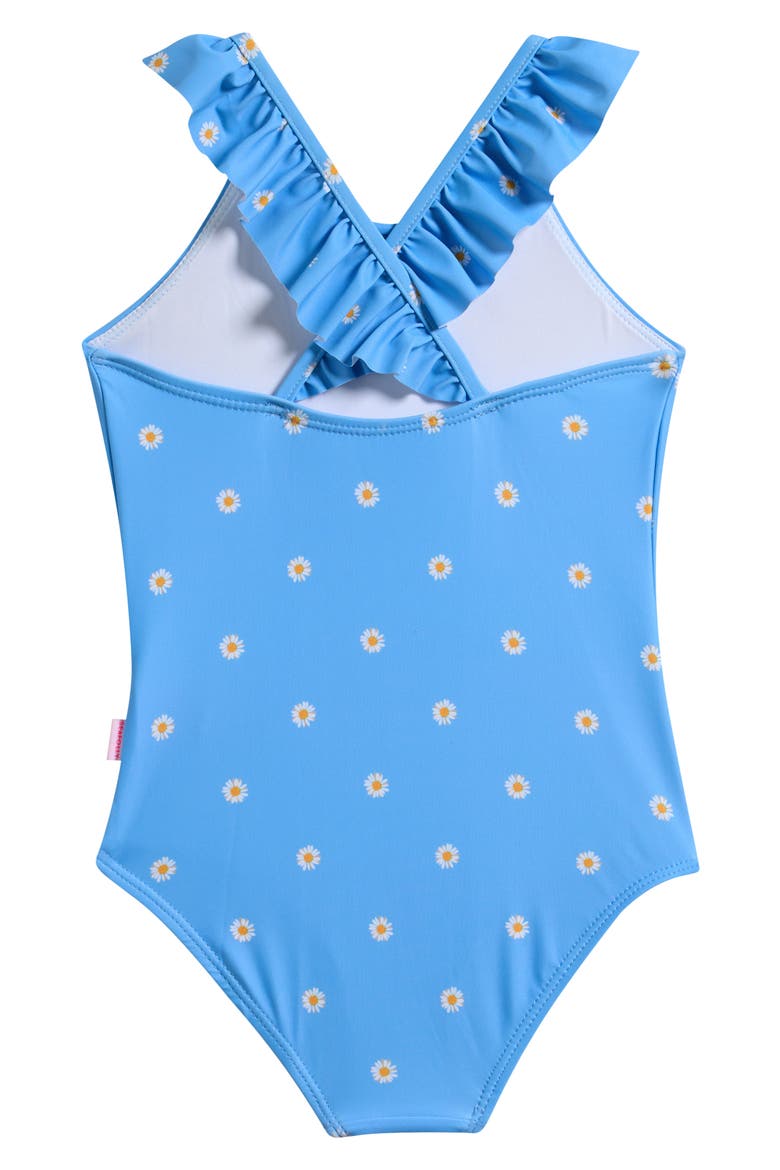 Kids' Daisy Chain One-Piece Swimsuit, Alternate, color, DAISY CHAIN BLUE