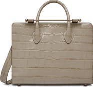 Strathberry Midi Croc Embossed Tote