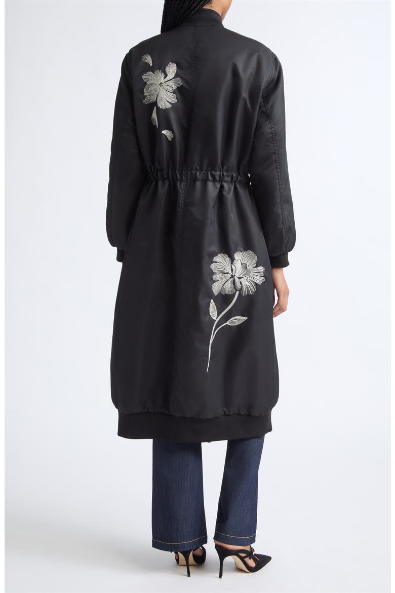 Celestina Embroidered Coat, Alternate, color, BLACK