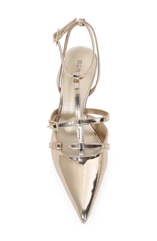 Berness Caris T-strap Pump In Gold