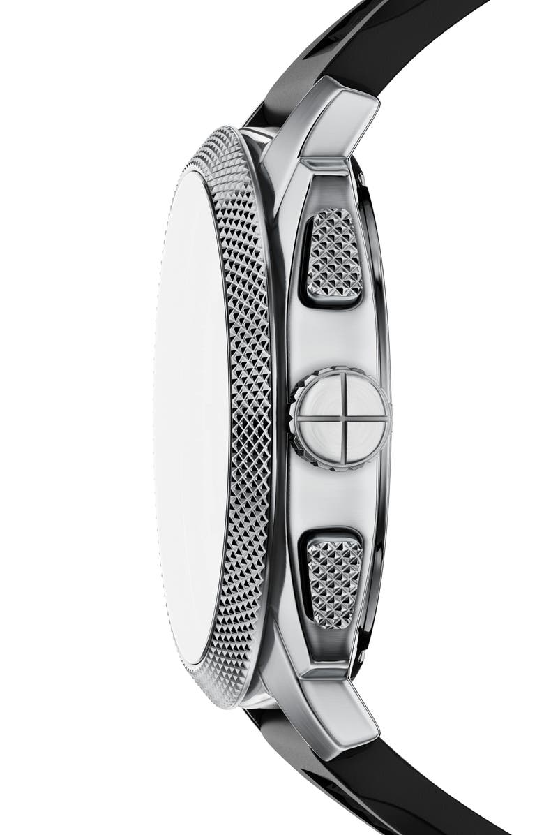 Fossil Machine Chronograph Silicone Strap Watch & Bracelet Set, 44mm, Alternate, color, Black