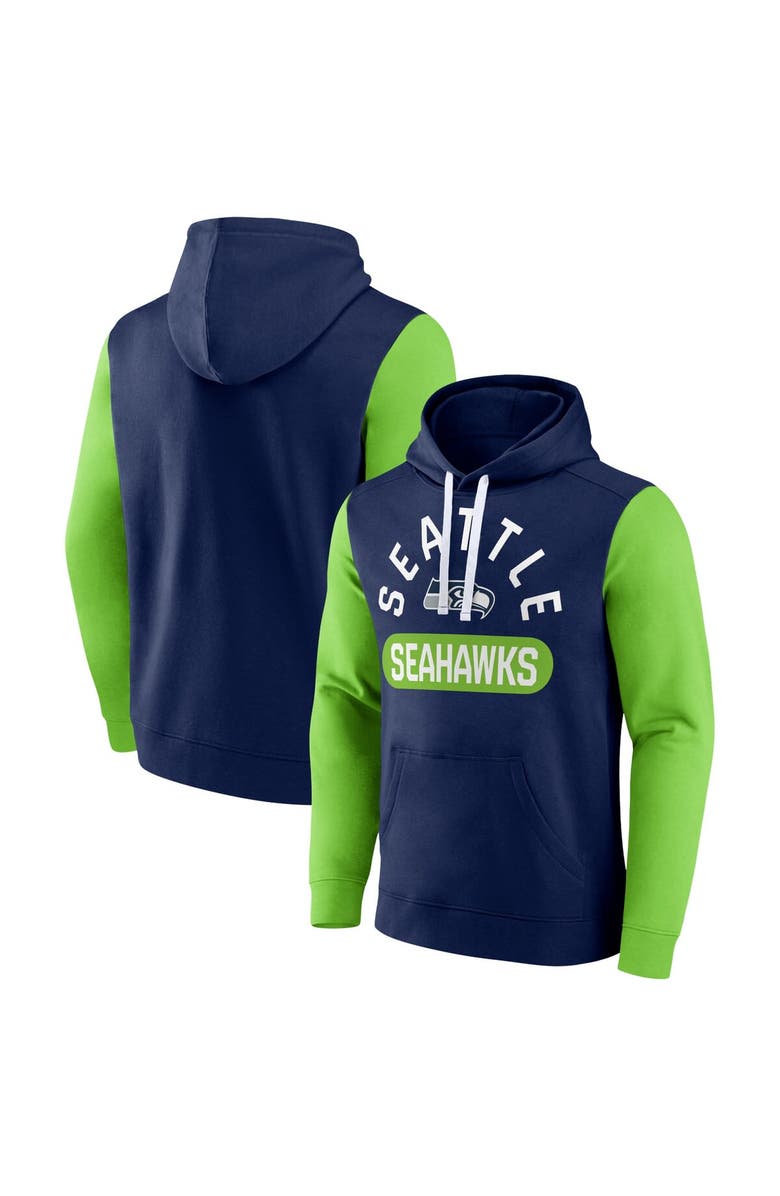 FANATICS Men's Fanatics College Navy Seattle Seahawks Extra Point Pullover Hoodie, Main, color, 