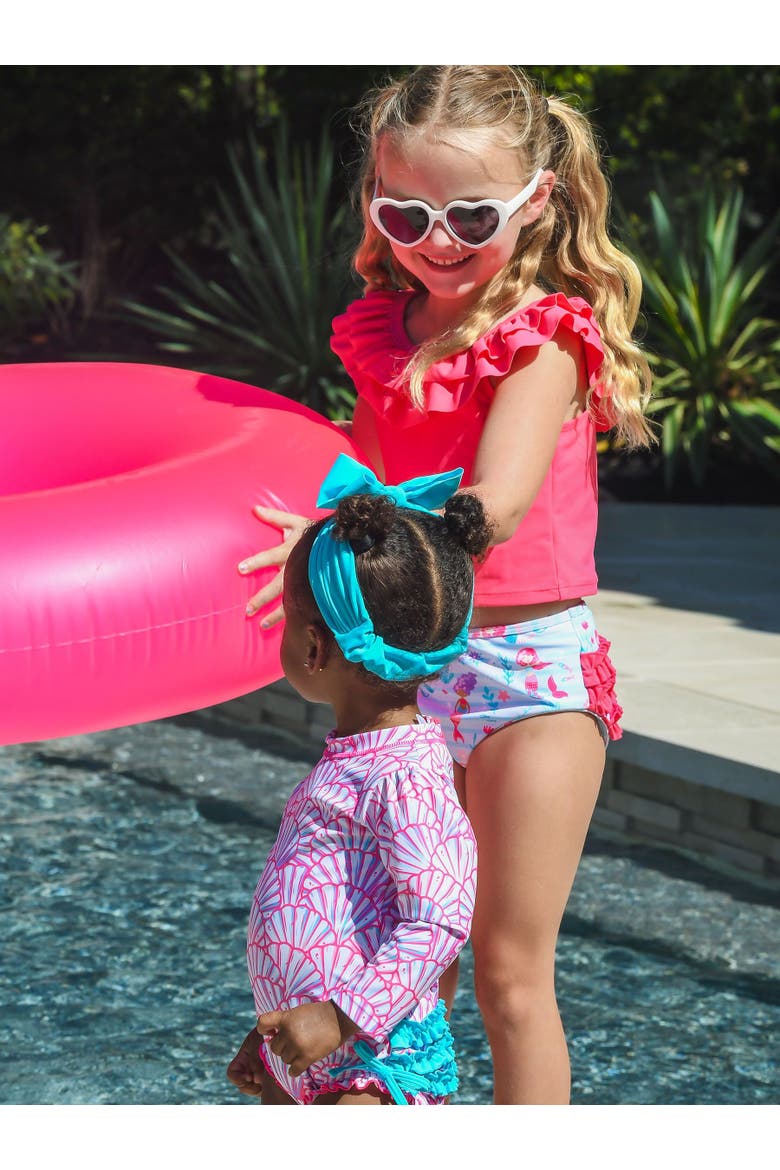 UPF50 Sun Protected Ruffle Tankini, Alternate, color, Blue Mermaid Princess