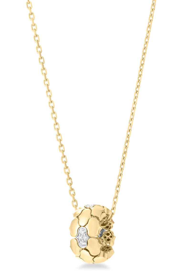 Cobra Diamond Rondelle Necklace, Main, color, GOLD / WHITE