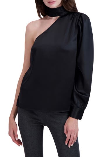 Ookie & Lala Satin One-shoulder Top