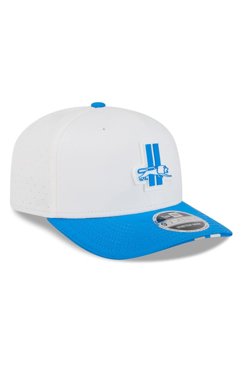 Men's New Era  White/Blue Detroit Lions 2025 NFL Training Camp Throwback Logo 9SEVENTY Adjustable Hat, Alternate, color, White