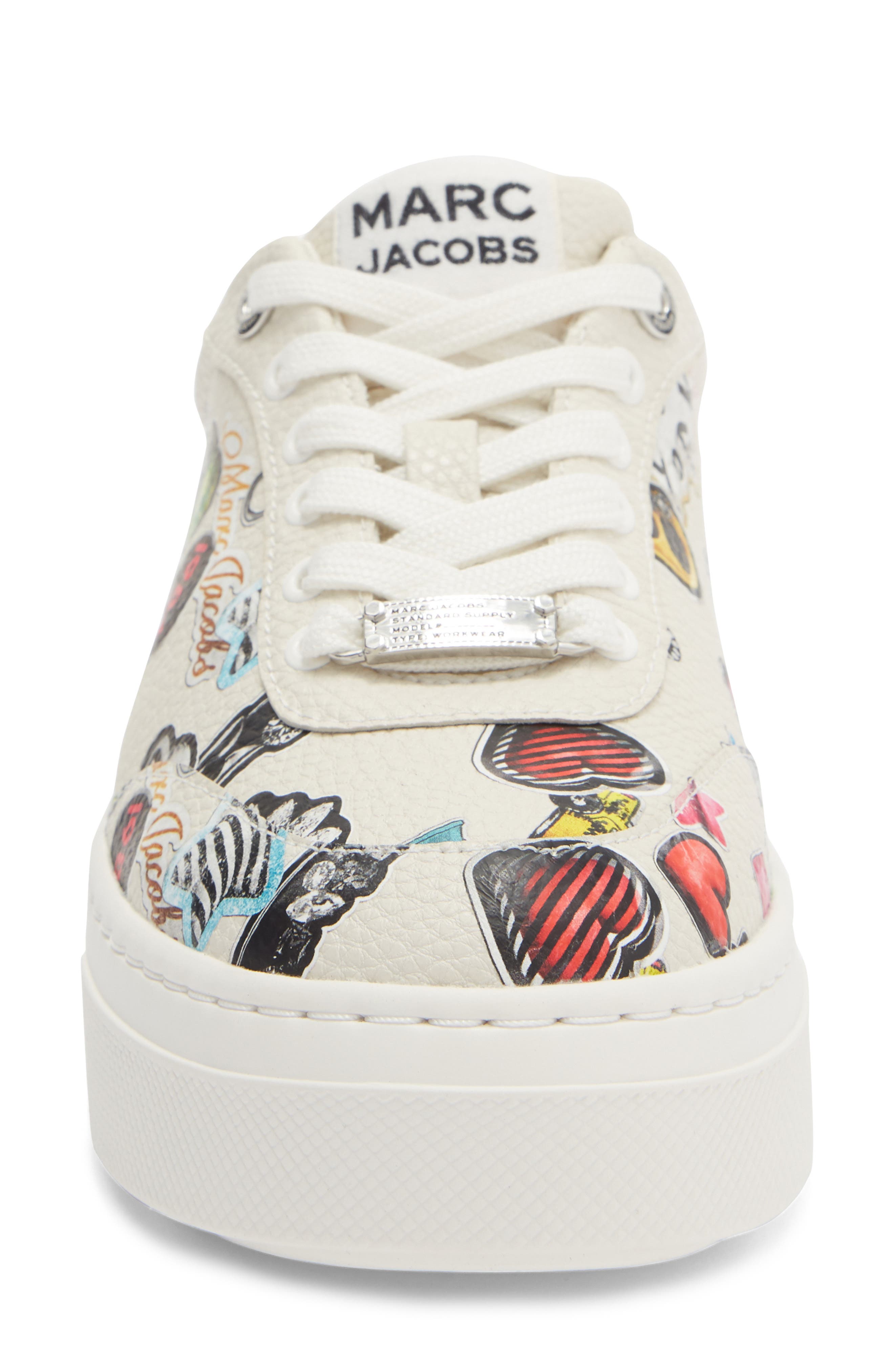 Marc Jacobs Bold Logo Platform Sneaker, Alternate, color, White Multi