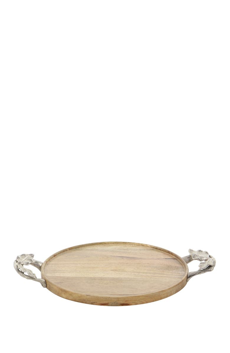 SONOMA SAGE HOME Brown Mango Wood Tray with Metal Handles - Set of 3, Alternate, color,