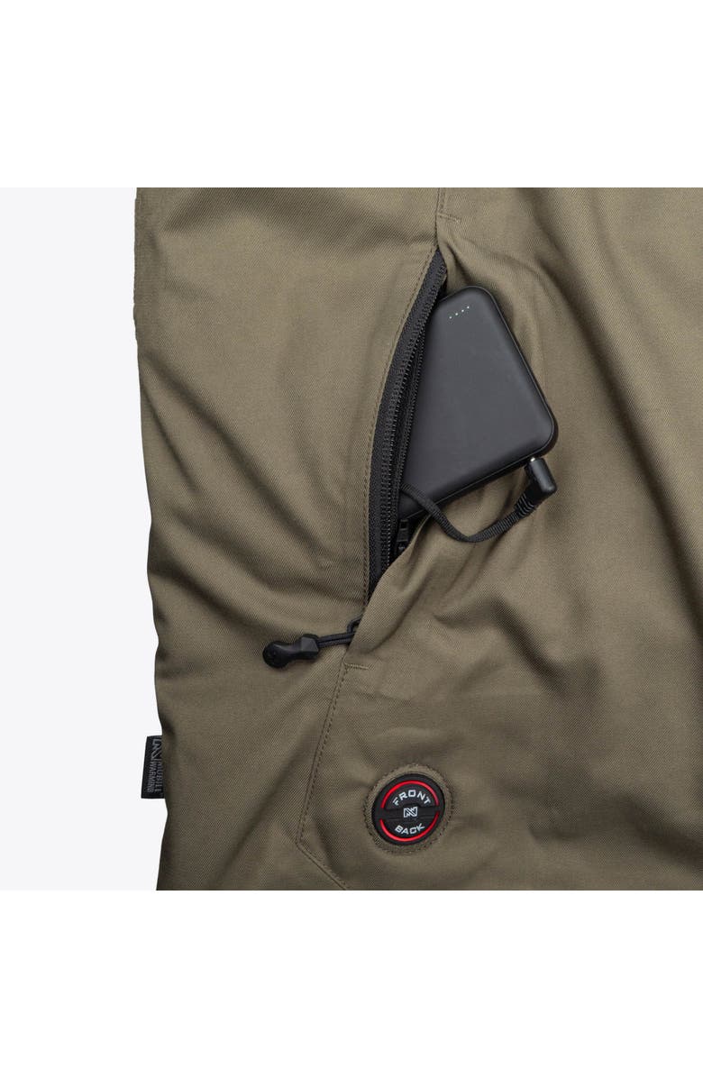 Mobile Warming Denali Anorak Heated Waterproof 1/4 Zip Snow Jacket, Alternate, color, Olive