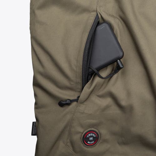 Mobile Warming Heated Waterproof Snow Jacket In Green