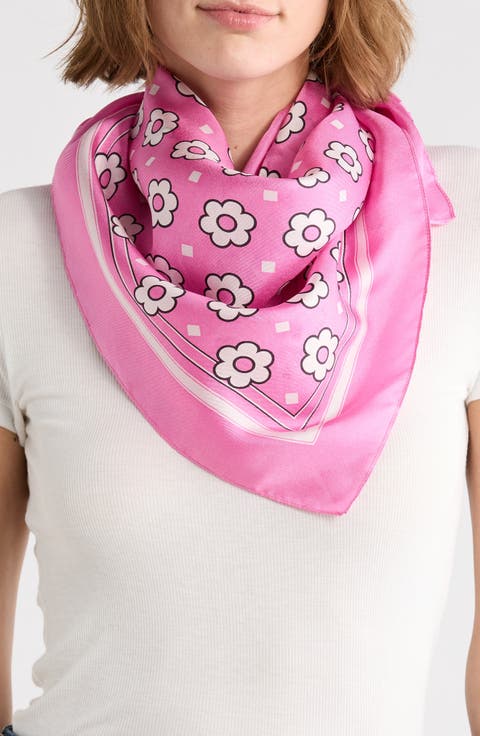 Daisy Dot Silk Square Scarf