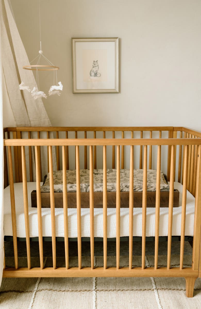 Oilo Print Organic Cotton Changing Pad Cover, Alternate, color, Eggshell/ Safari