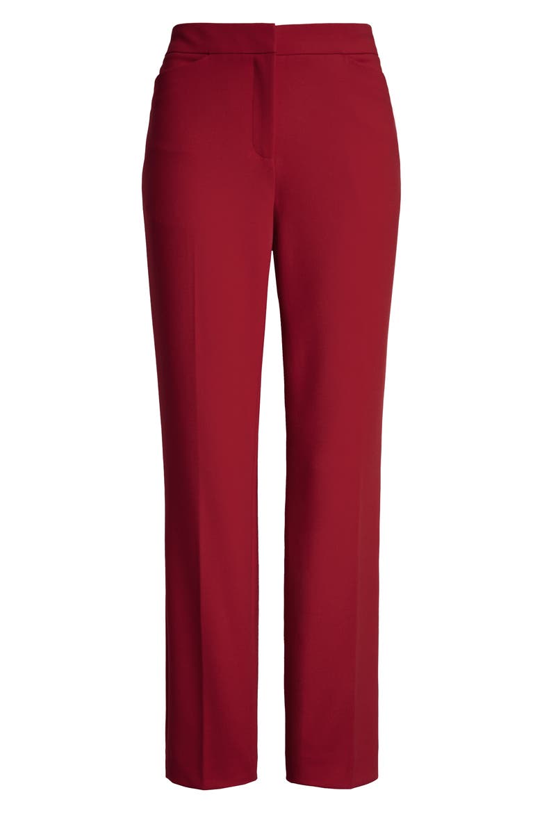 Crop Straight Leg Pants, Main, color, RED POMEGRANATE