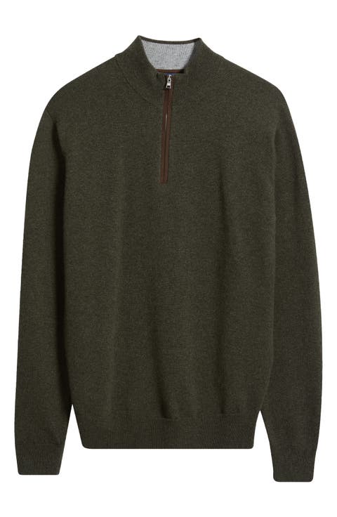Crown Crafted Artisan Flex Cashmere Blend Quarter Zip Sweater