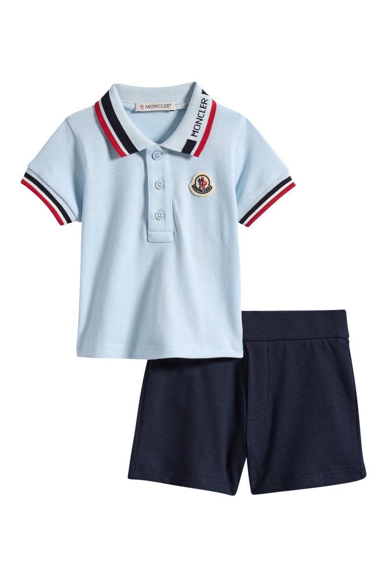 Kids' Piqué Polo & Shorts Set, Main, color, F77-BLUE