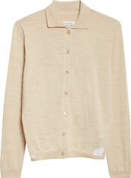 Maison Margiela Charles Patching Wool Blend Cardigan