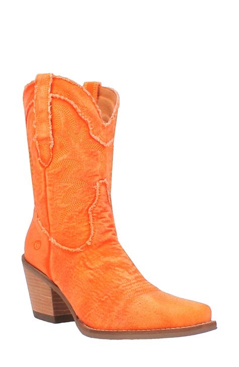 Orange brown boots hotsell