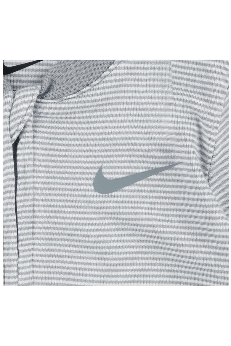 Stripe Zip Footie, Alternate, color, E8KMICA GR