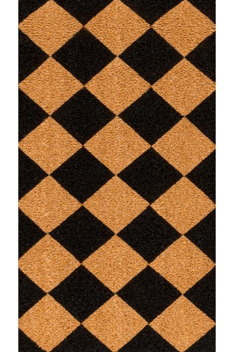 Peater Classic Casual Commerical Natural Coir Indoor/Outdoor Mat, Alternate, color, Natural Black Geo