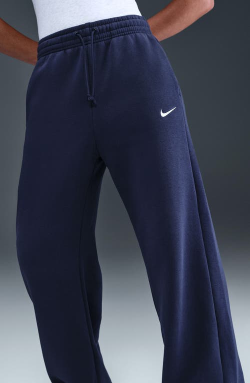 Nike Sportswear Phoenix High Waist Wide Leg Sweatpants In Blue