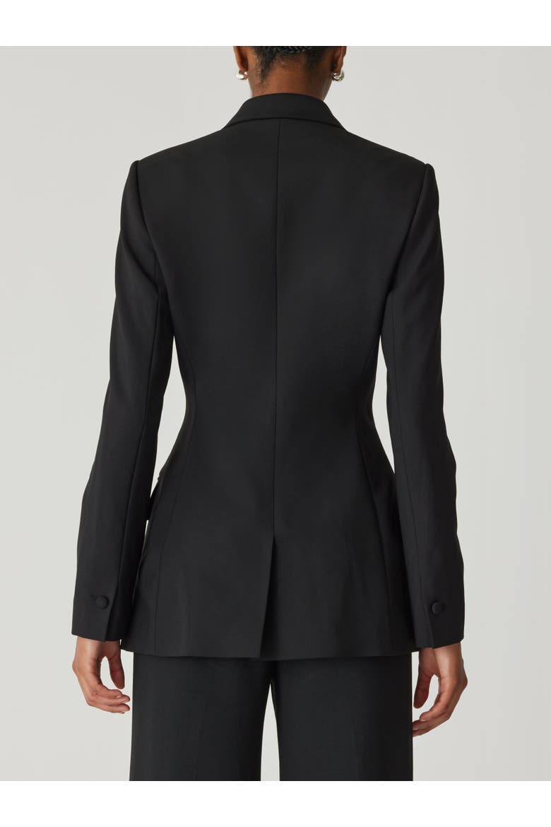 Calvary Twill Double Breasted Blazer, Alternate, color, BLACK