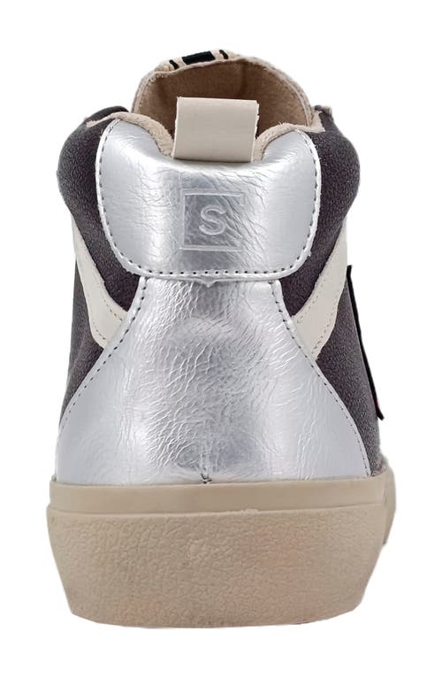 Shushop Paulina Low Top Sneaker In Black Silver