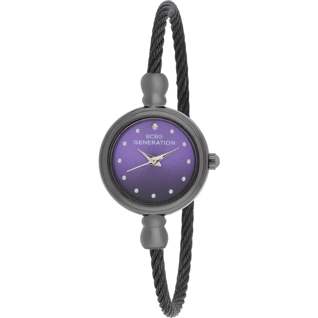 BCBG Sienna Cable Bangle Watch in Black at Nordstrom Rack