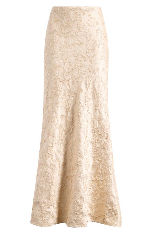 Shop House Of Cb Mara Embroidered Maxi Skirt In Ivory