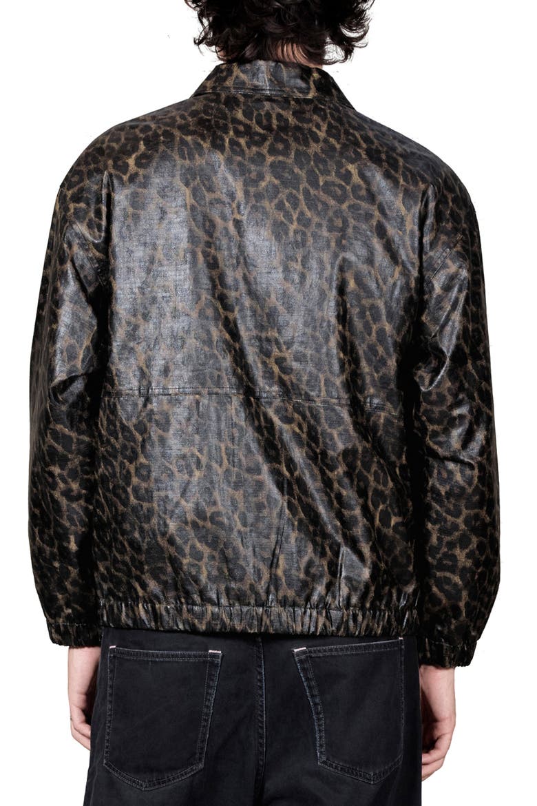Leopard Print Waxed Cotton Jacket, Alternate, color, LEOPARD