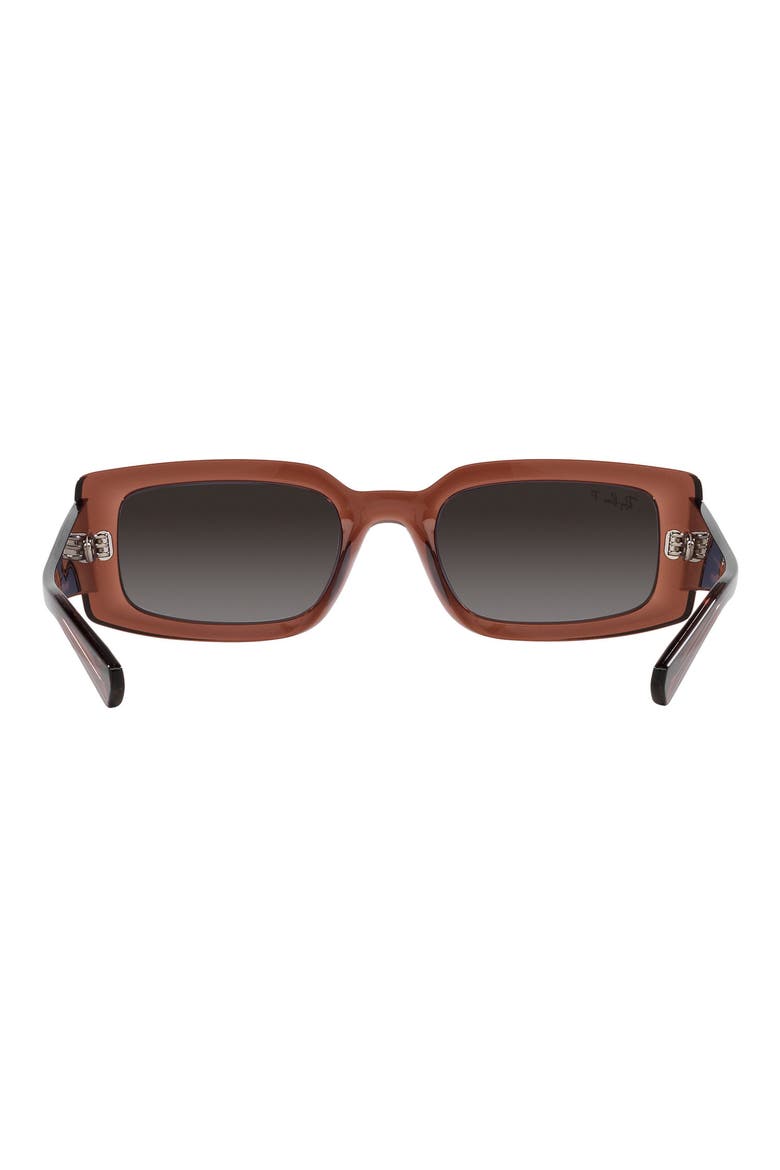 Kiliane 54mm Gradient Polarized Pillow Sunglasses, Alternate, color, TRANSPARENT BROWN