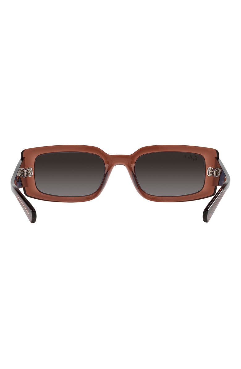 Ray-Ban Kiliane 54mm Gradient Polarized Pillow Sunglasses, Alternate, color, Transparent Brown