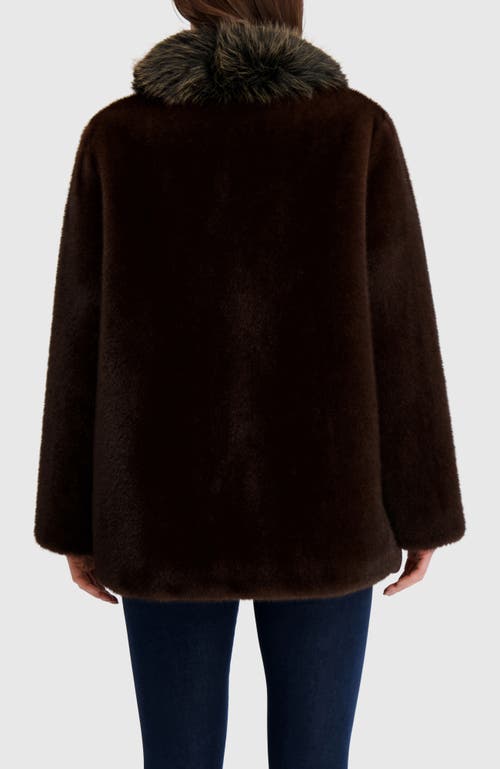 Lyla Grant Fur-free Fox & Mink (faux Fur) Jacket In Brown