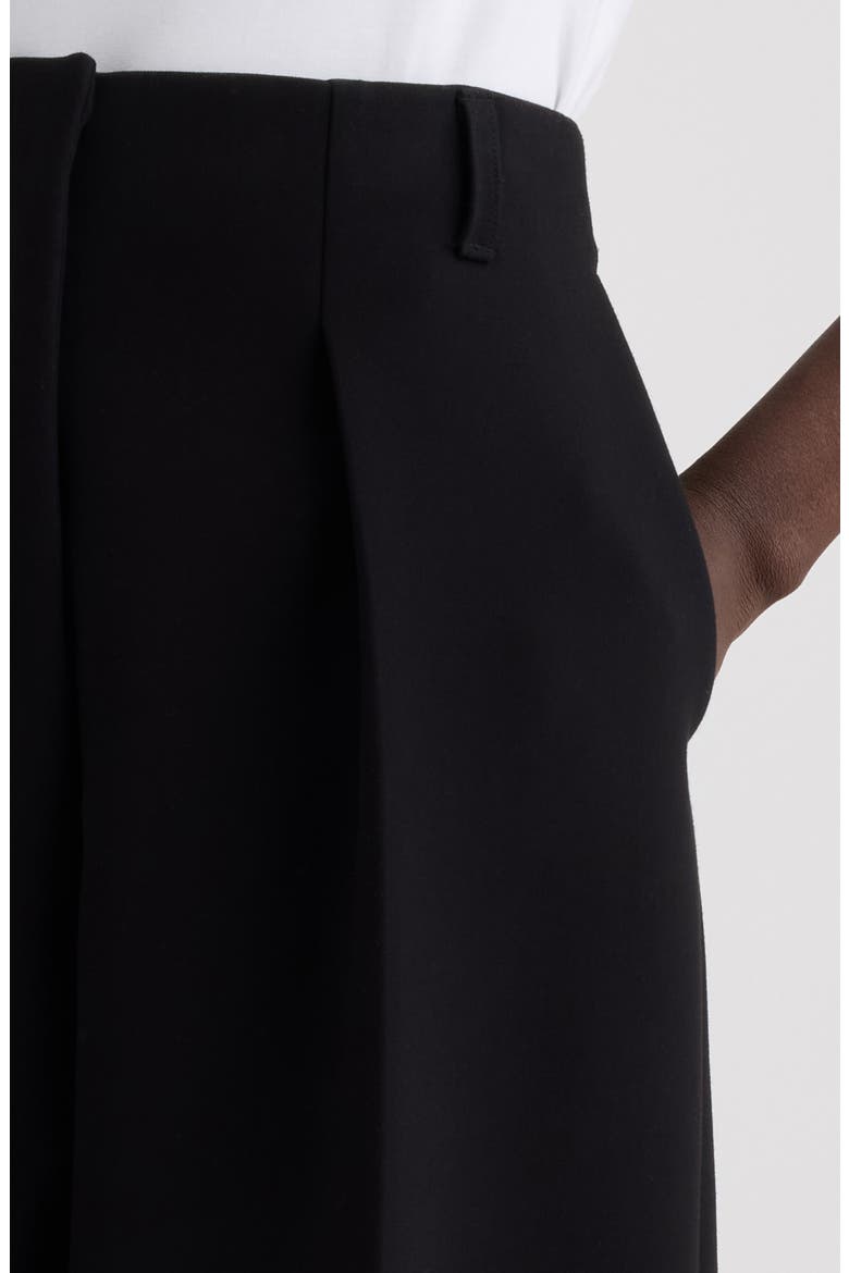 Le Pantalon Ovalo Pleated Wide Leg Pants, Alternate, color, BLACK