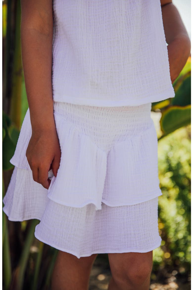 Kids' Cha Cha Cha Cotton Camisole & Tiered Skirt Set, Alternate, color, WHITE
