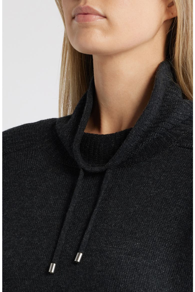 Mock Neck Sweater, Alternate, color, CHARCOAL HEATHER GREY