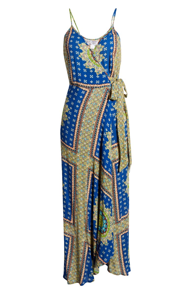 Band of Gypsies Vivian Maxi Wrap Dress, Alternate, color, 