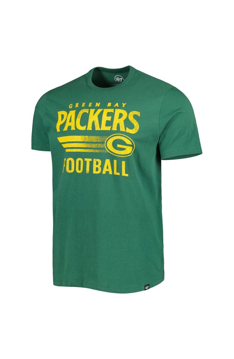 '47 Men's '47 Green Green Bay Packers Wordmark Rider Franklin T-Shirt, Alternate, color, 