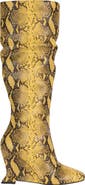 Balmain Wedge boots in python-effect leather