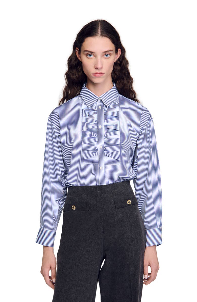 SANDRO Check shirt, Alternate, color, 