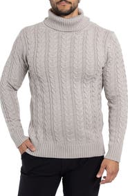 XRAY Cable Knit Turtleneck Sweater