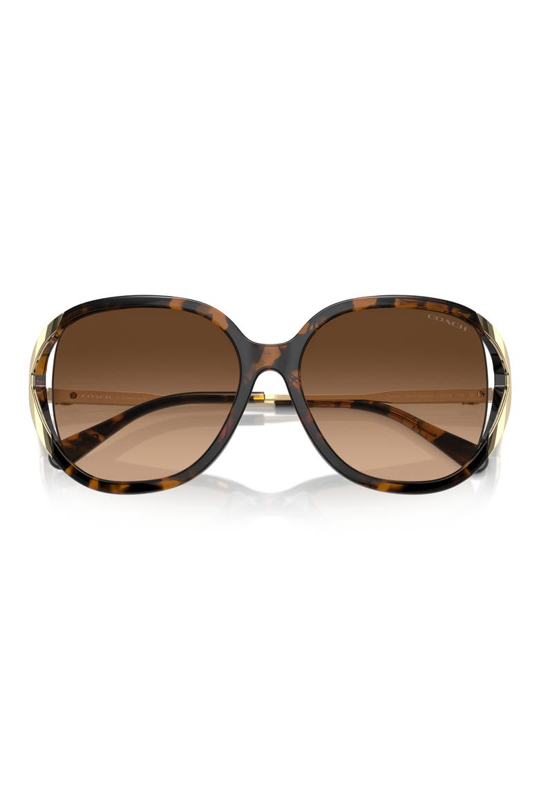 56mm Gradient Square Sunglasses, Main, color, DARK TORTOISE