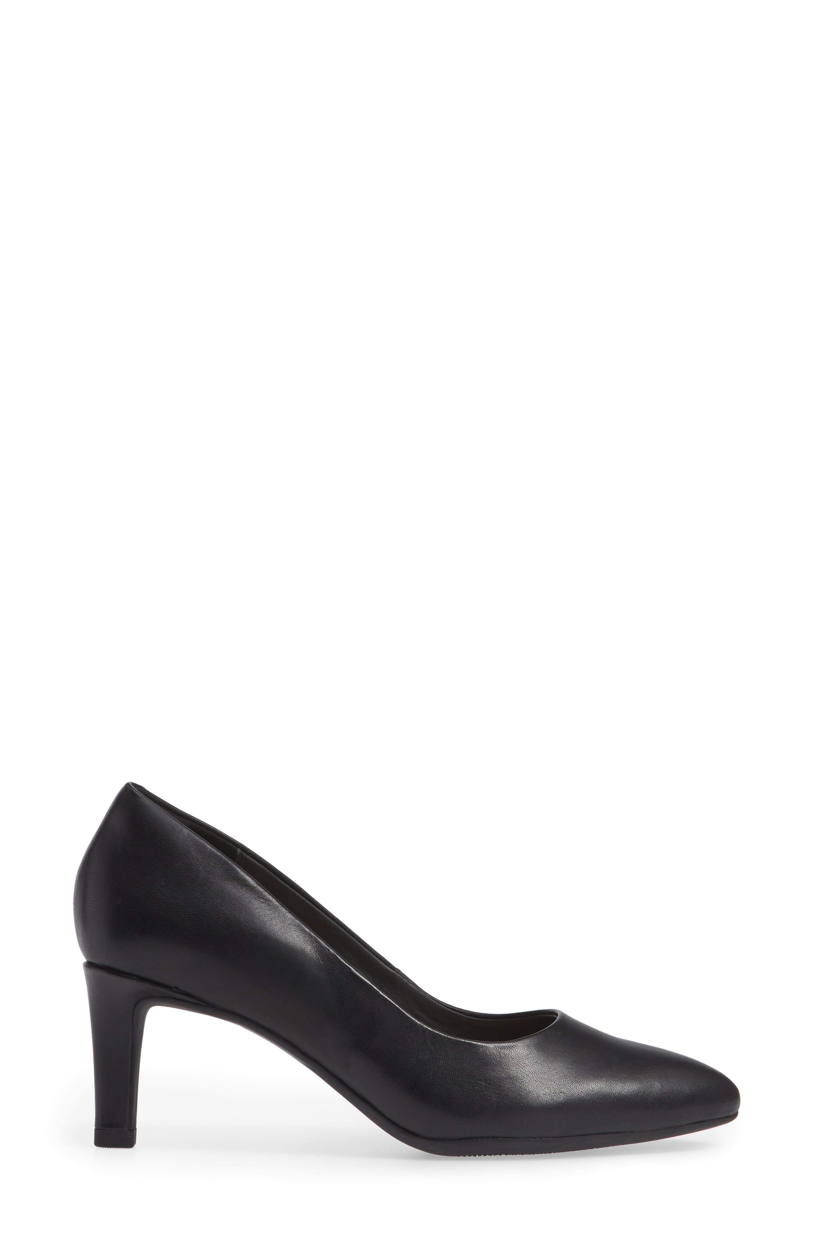 Calla Rose Pump, Alternate, color, BLACK/ BLACK LEATHER
