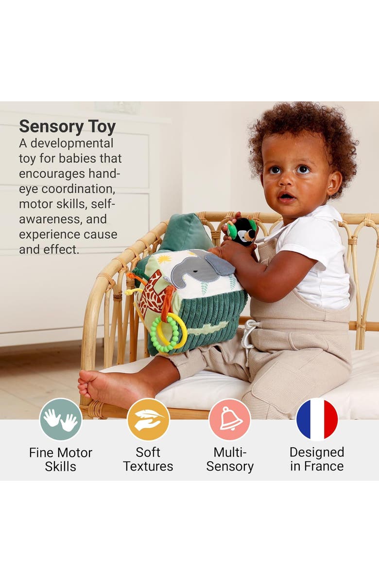 Little Big Friends Jungle Soft Activity Cube, Alternate, color, Multi