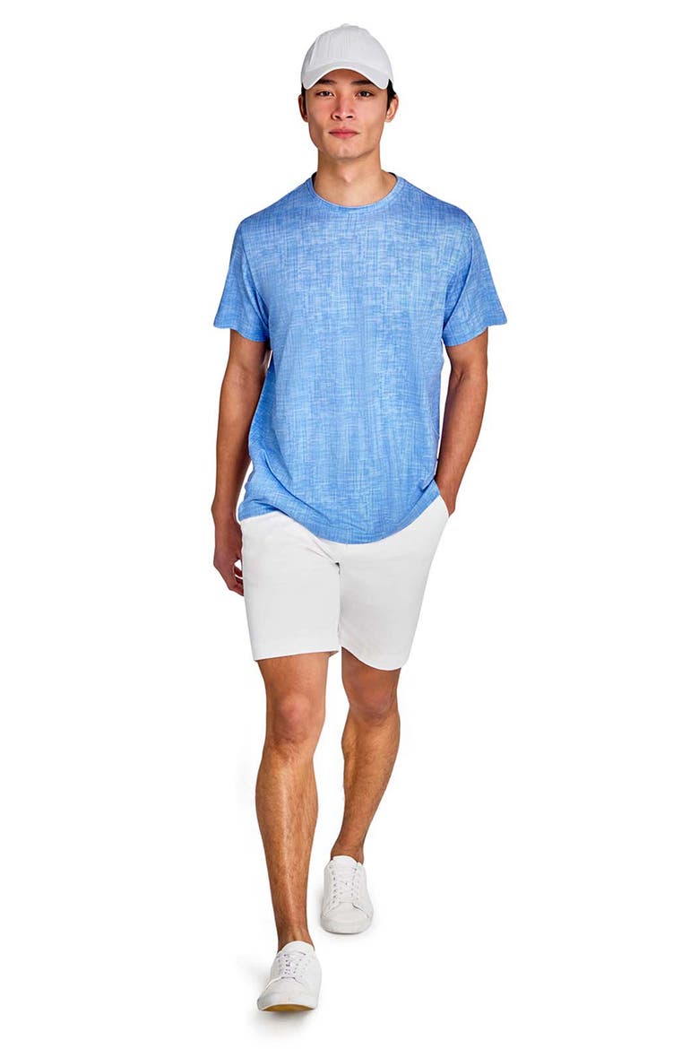 Regular Fit Chambray Recycled Performance Golf T-Shirt, Alternate, color, BLUE