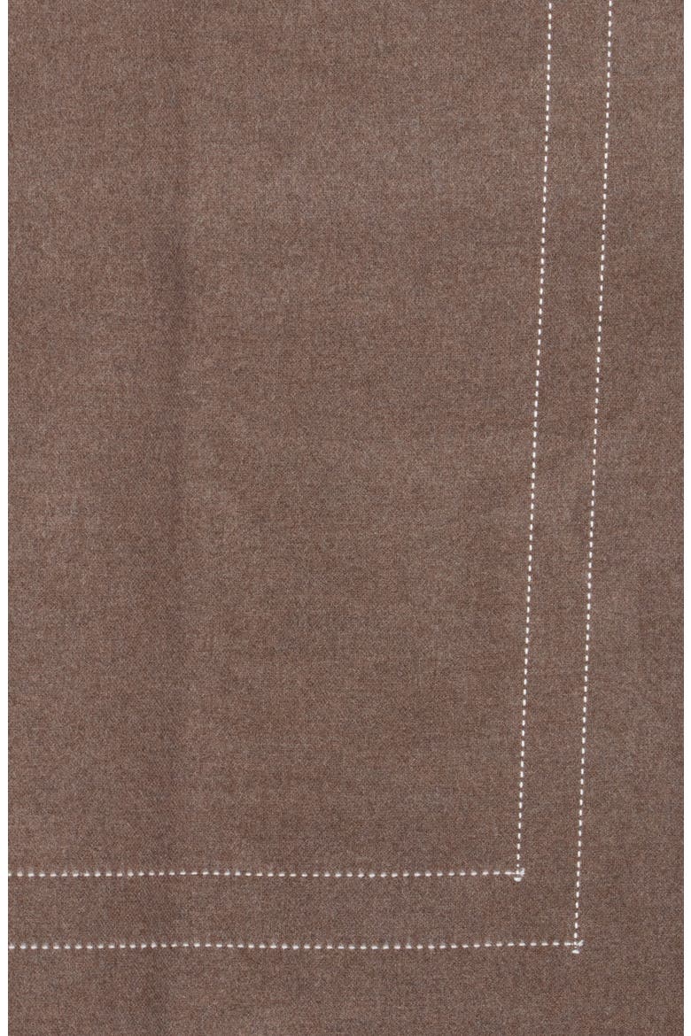 Contrast Stitch Border Scarf, Alternate, color, BR