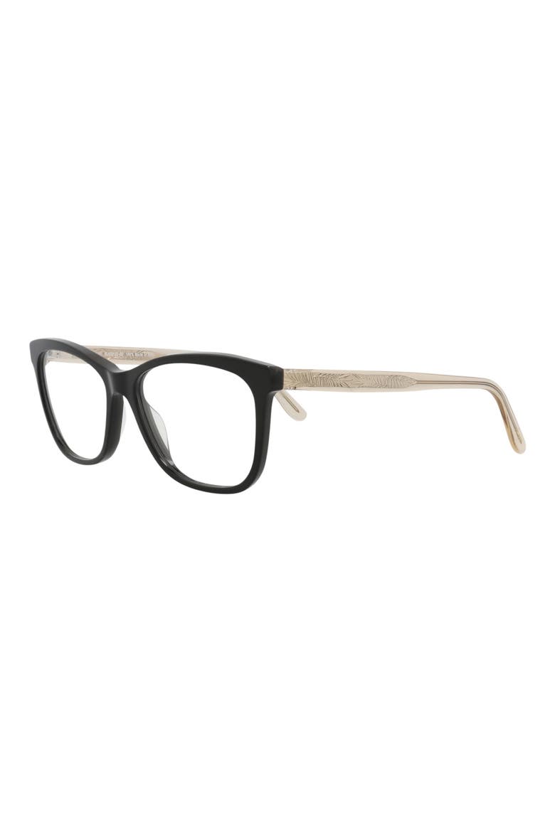 53mm Square Optical Glasses, Alternate, color, BLACK CLEAR TRANSPARENT