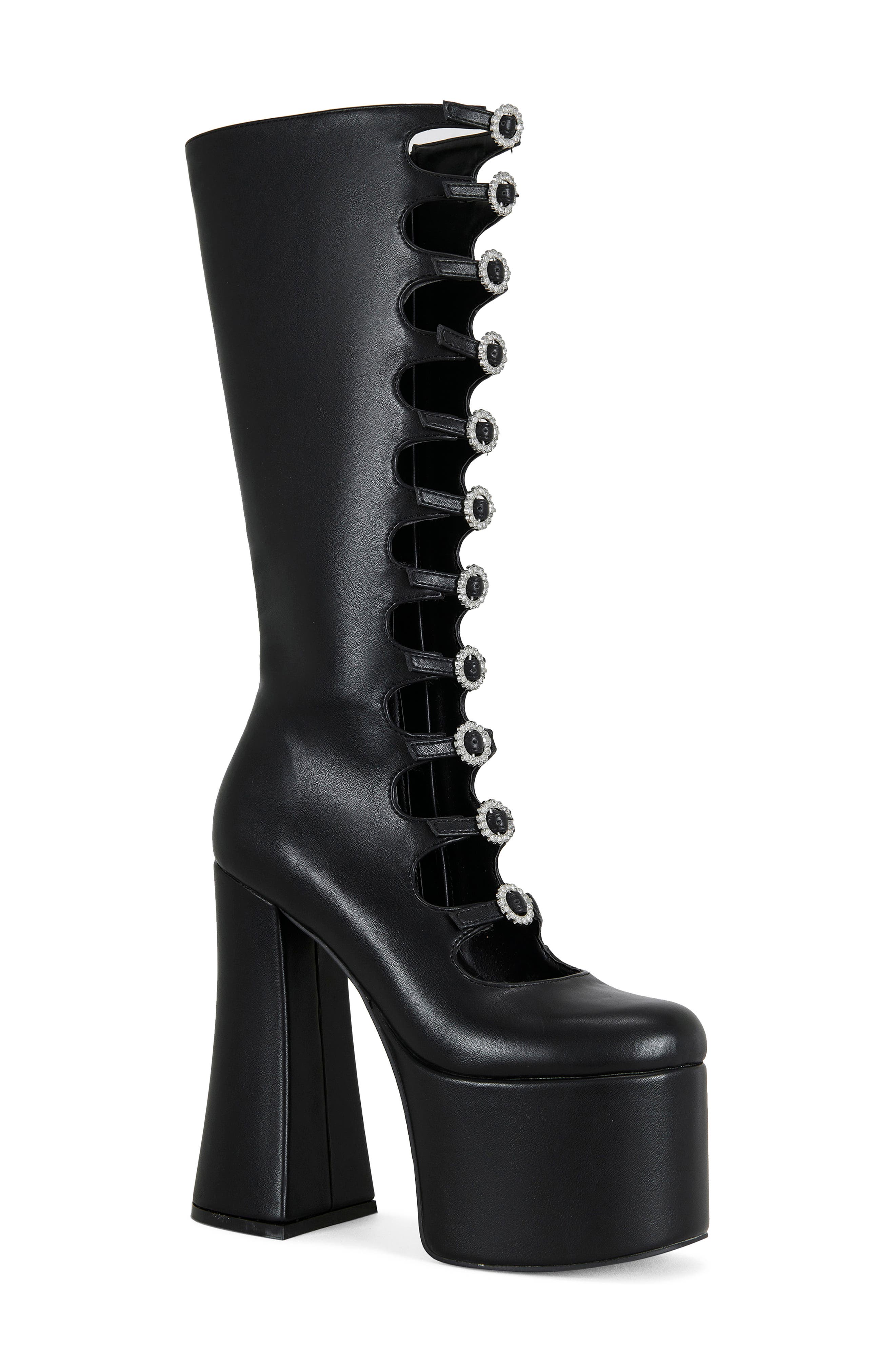 AZALEA WANG Tomlin Platform Boot, Main, color, Black