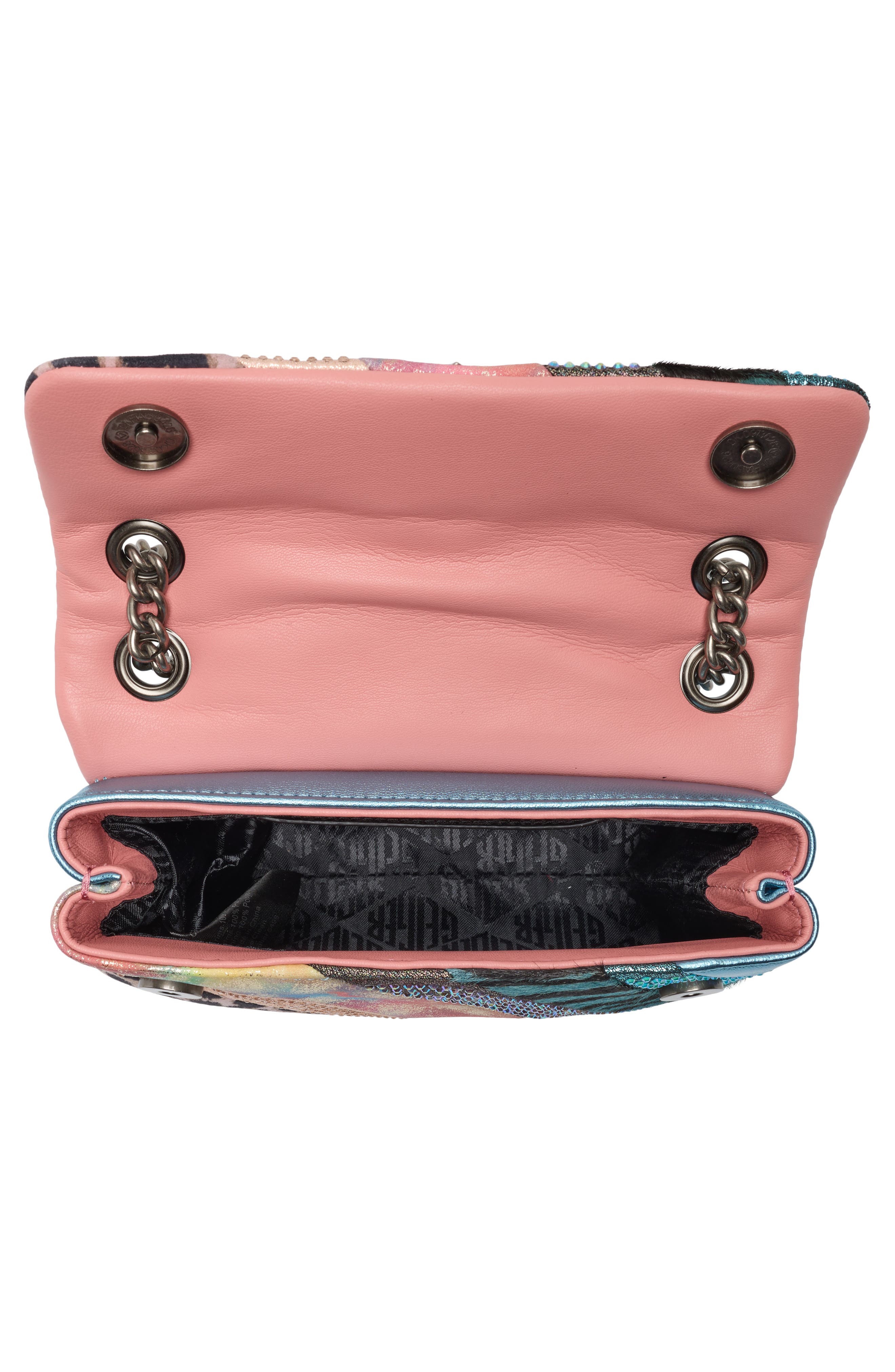 Kurt Geiger London Mini Kensington Convertible Crossbody Bag, Alternate, color, Pink Comb